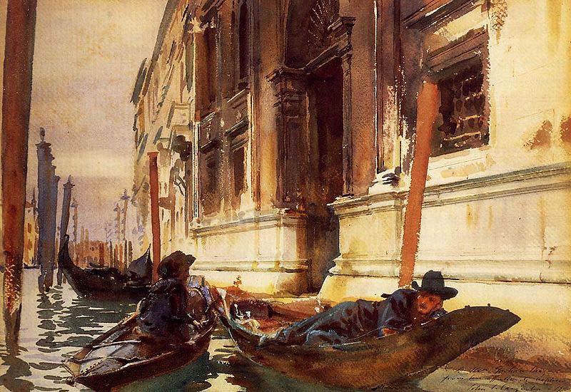  Gondolier's Siesta  by John Singer Sargent Private Colleciton